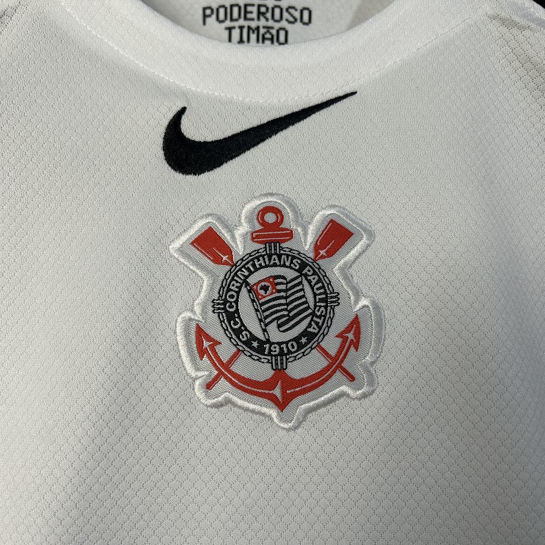 25-26 Corinthians Home Kid Kits Youth Apparels Soccer AAAAJersey Yupoo 7