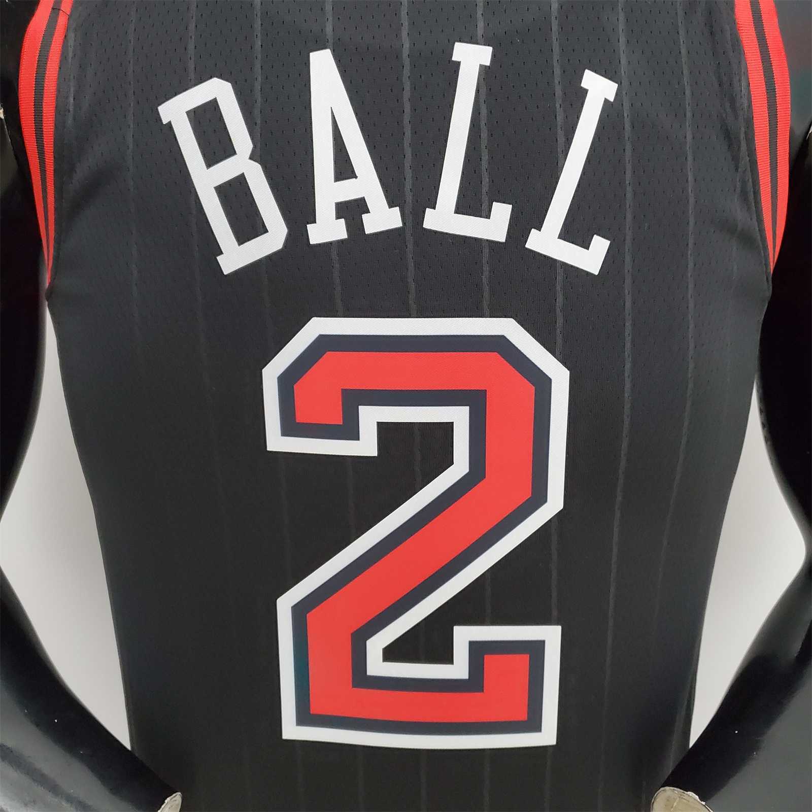 75th Anniversary Ball #2 Bulls Flyers Black NBA Jersey 5
