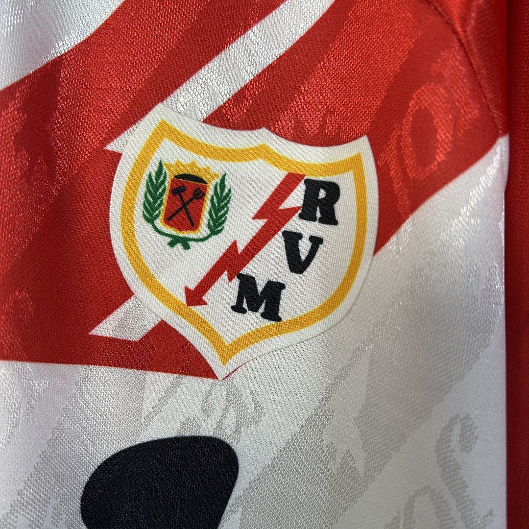 94-95 Rayo Vallecano Home Retro Kit Vintage Shirt Soccer AAAAJersey Yupoo 4