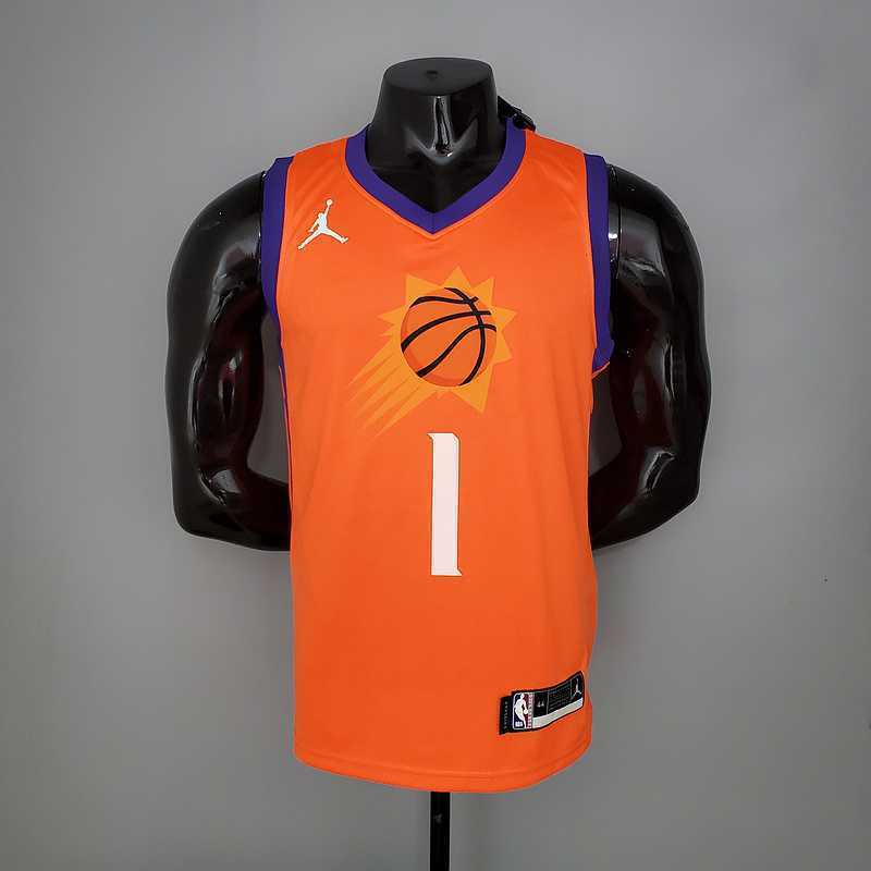 2021 BOOKER#1 Suns Jordan Theme Orange