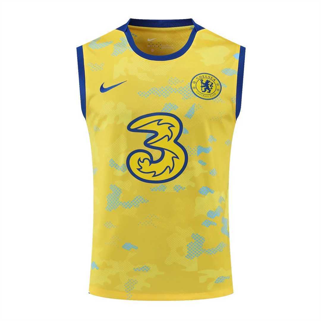 22-23 Chelsea vest training suit kit yellow 16