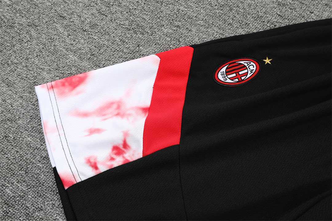 22-23 AC Milan vest training suit kit black red 2