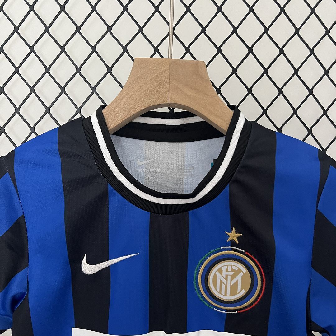 09-10 Inter Milan Home Retro Kids Kits Children Shirt Soccer Jersey Yupoo 9