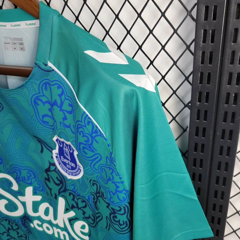 23-24 Everton Hummel Limited Edition Kit Pre-Match Shamrock Shirt Soccer Jerseys Yupoo 7