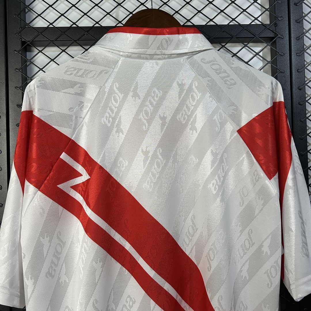 94-95 Rayo Vallecano Home Retro Kit Vintage Shirt Soccer AAAAJersey Yupoo 3