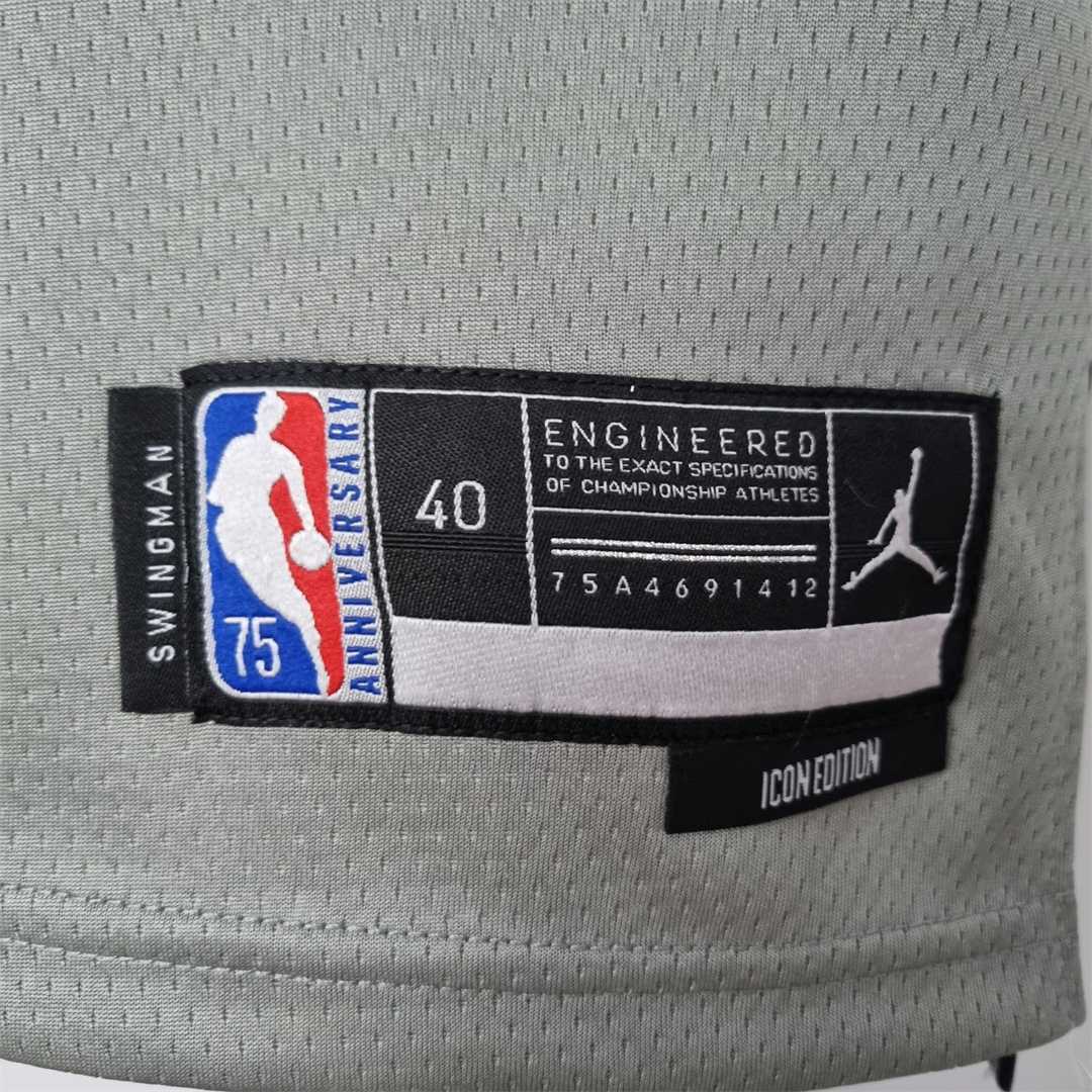 75th Anniversary Harden #13 Brooklyn Nets City Edition Gray NBA Jersey 4