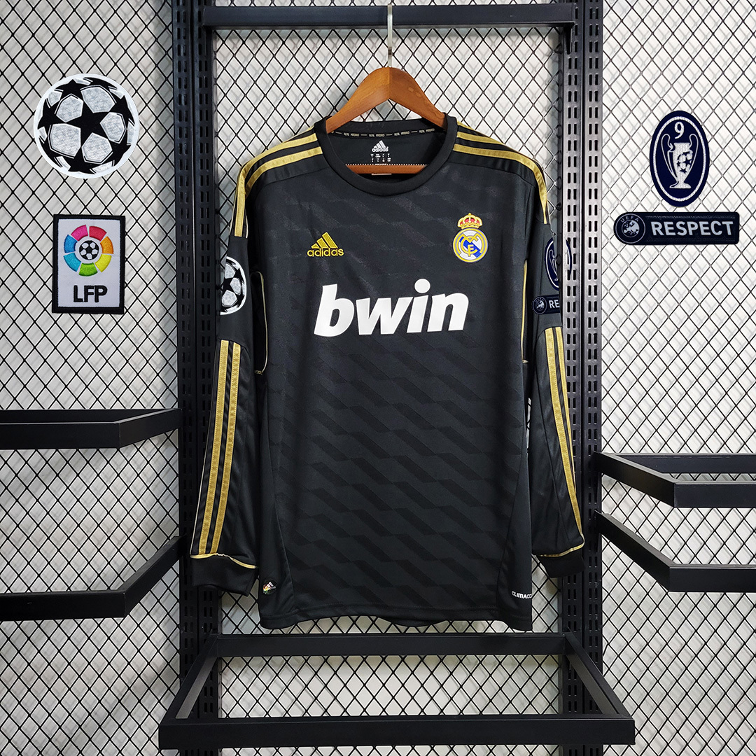 11-12 Real Madrid away black long sleeve 8
