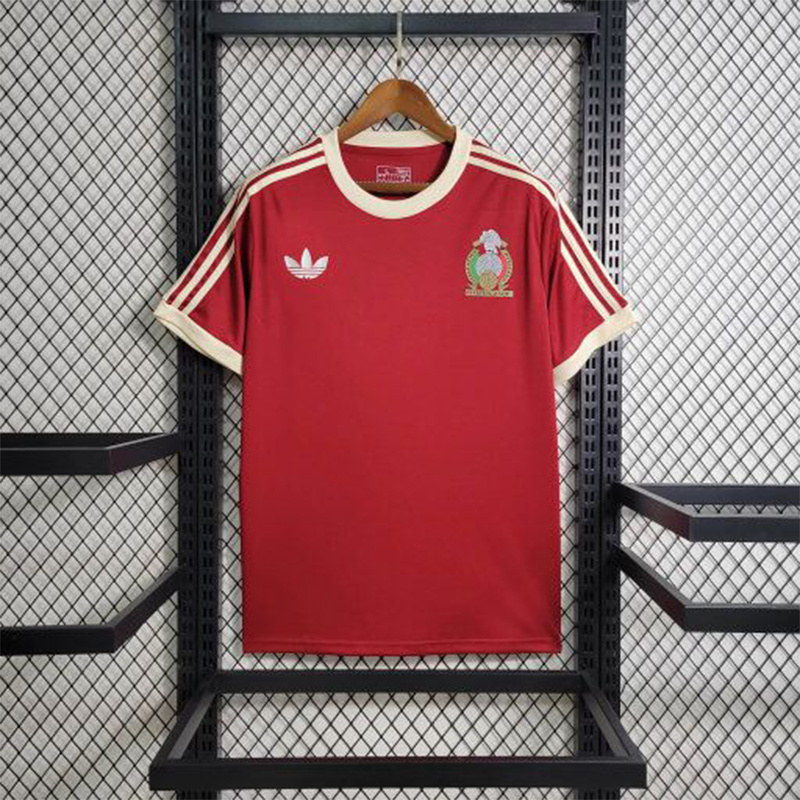 85-86 Retro Mexico Red S-XXL Cheap Soccer Jerseys