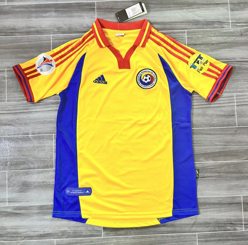 2000 Romania Home Retro Kit Vintage Shirt Soccer AAAAJersey Yupoo-1