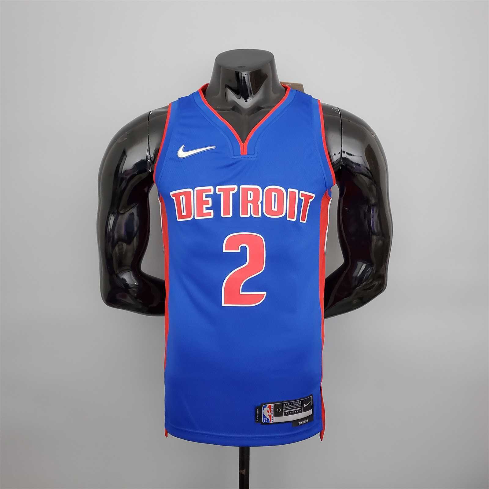 75th Anniversary Cunningham #2 Pistons Blue