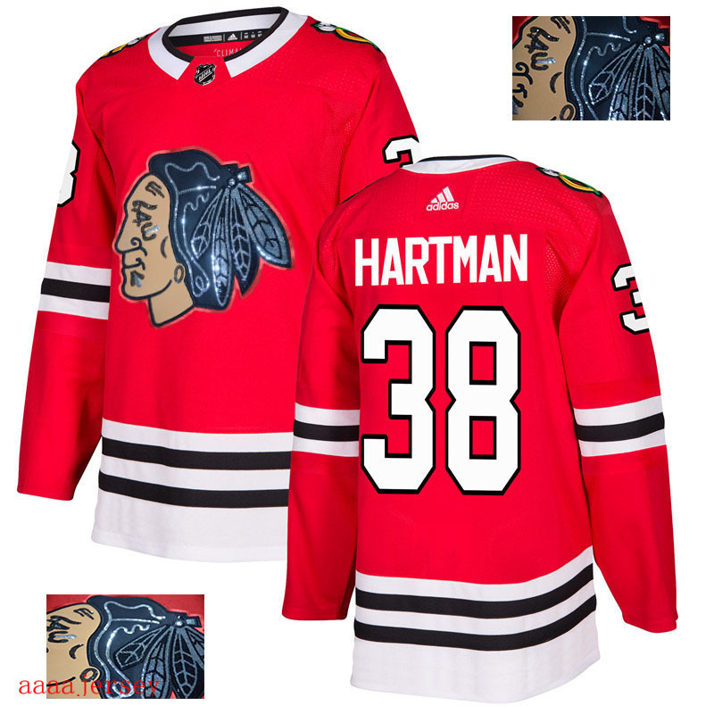 2018 Chicago Blackhawks ice hockey jersey M-3XL 芝加哥黑鹰队时尚亮片款冰球服 33