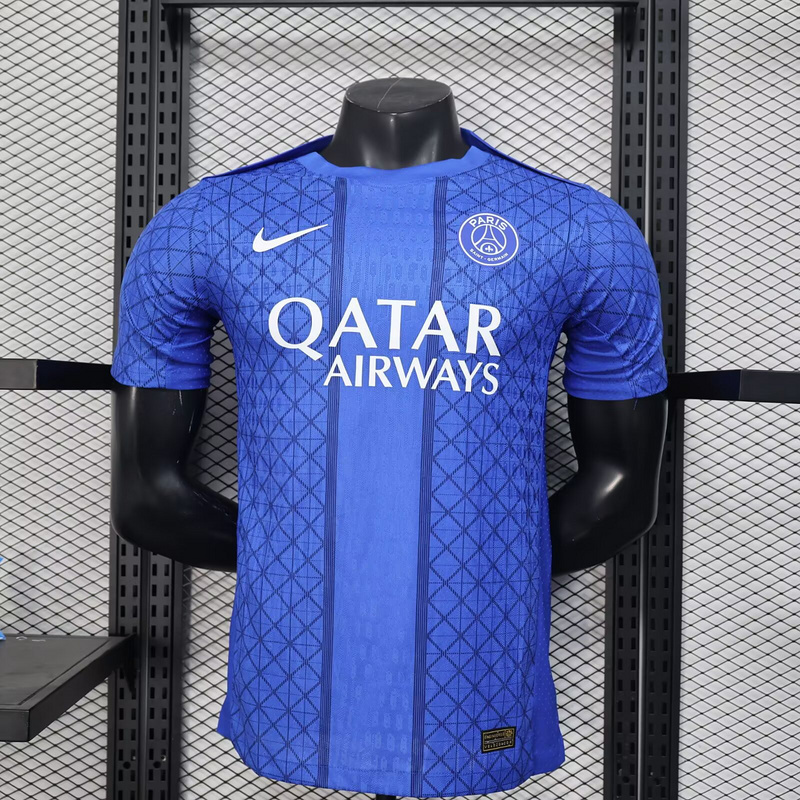 25-26 PSG Pre-Match Blue Kit Player Version Shirt AAAAJersey Wholesale Yupoo