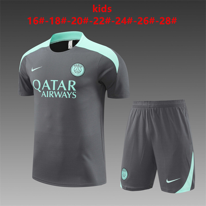 24-25 PSG Kids Training Soccer Jerseys Football Shirts
