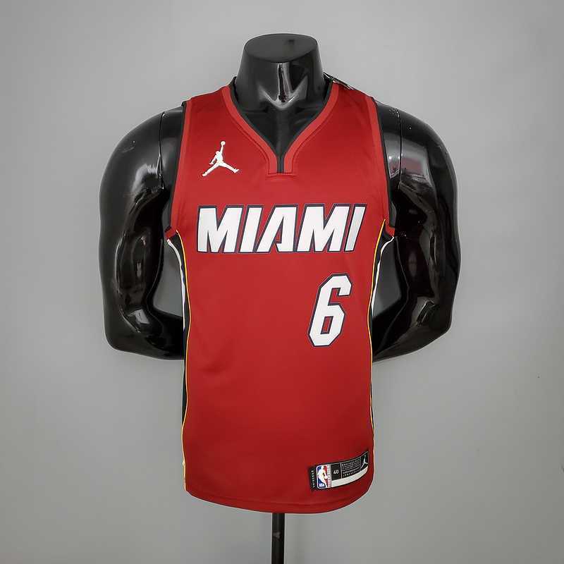 New Miami Heat Jordan JAMES #6 Burgundy