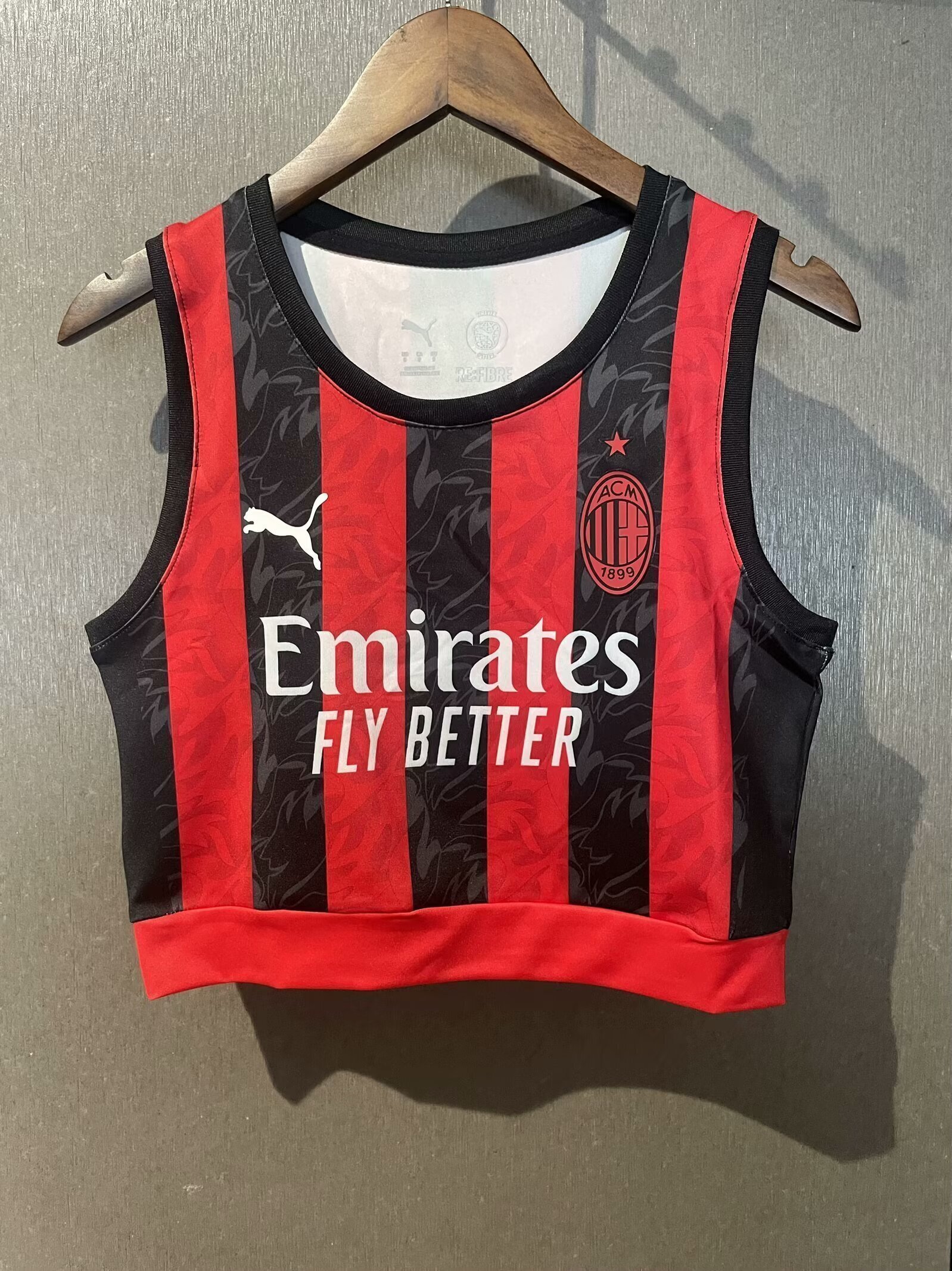 25-26 AC Milan Home Women Yoga Vest Kit Soccer Sino T-Shirt AAAAJersey Supply Yupoo