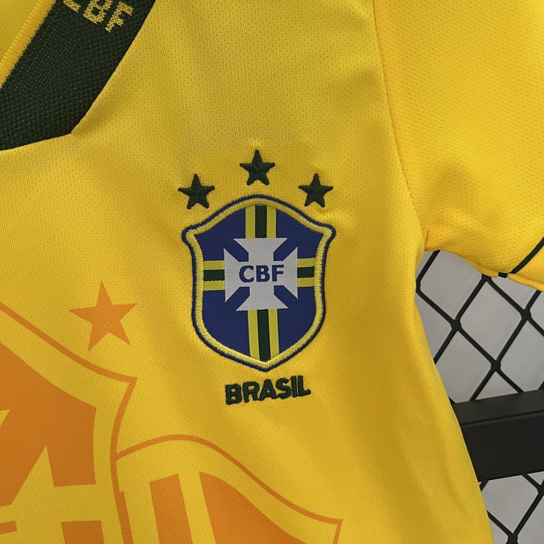 1994 Brazil Home Retro Kids Kits World Cup Shirt Soccer Jerseys Yupoo 8