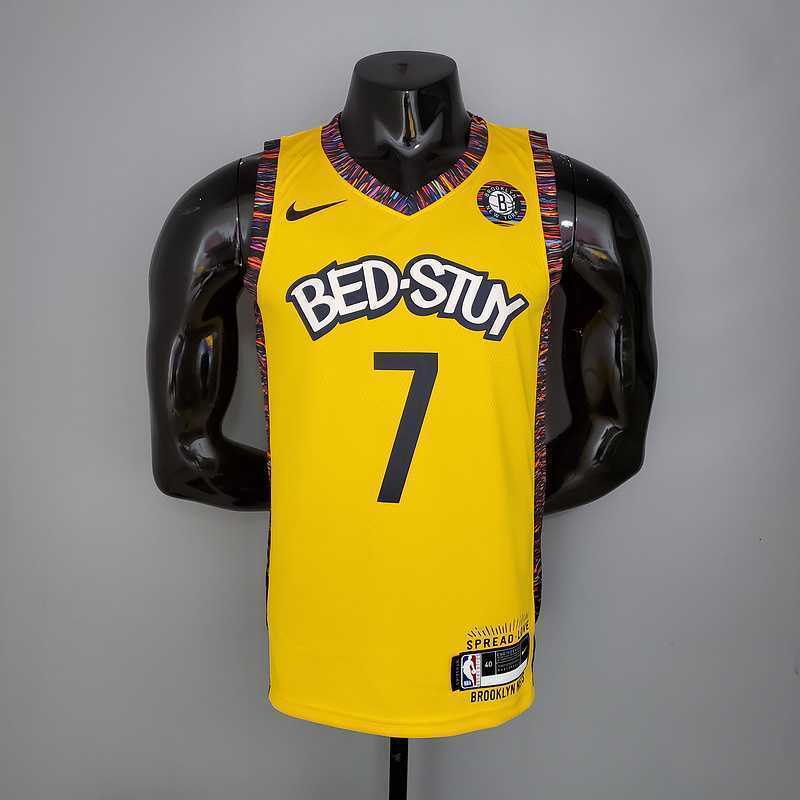 Durant #7 Brooklyn Nets Commemorative Edition Yellow