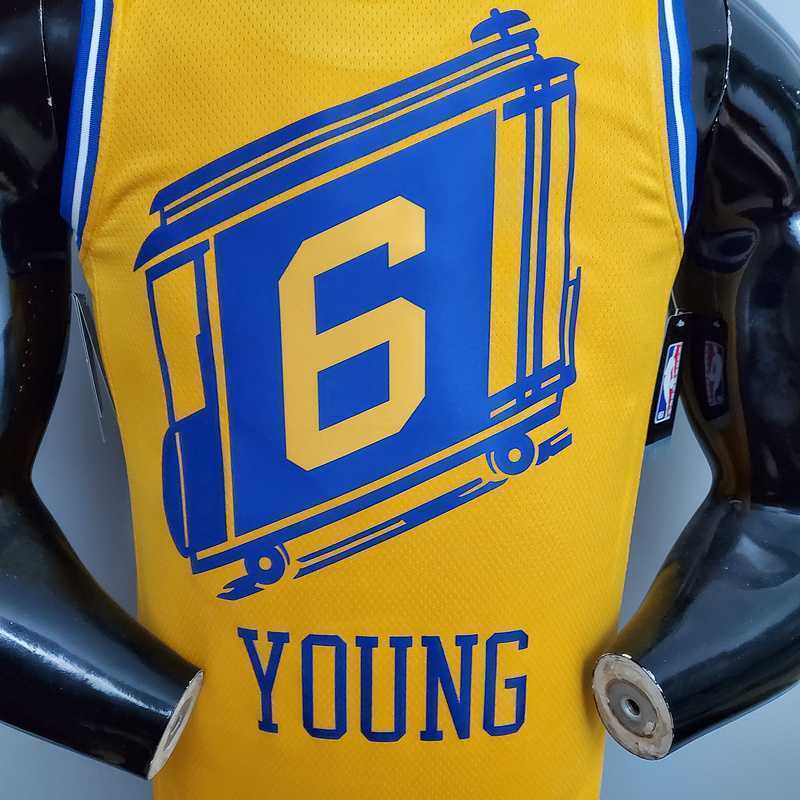 Tram version YOUNG#6 Golden State Warriors yellow 7