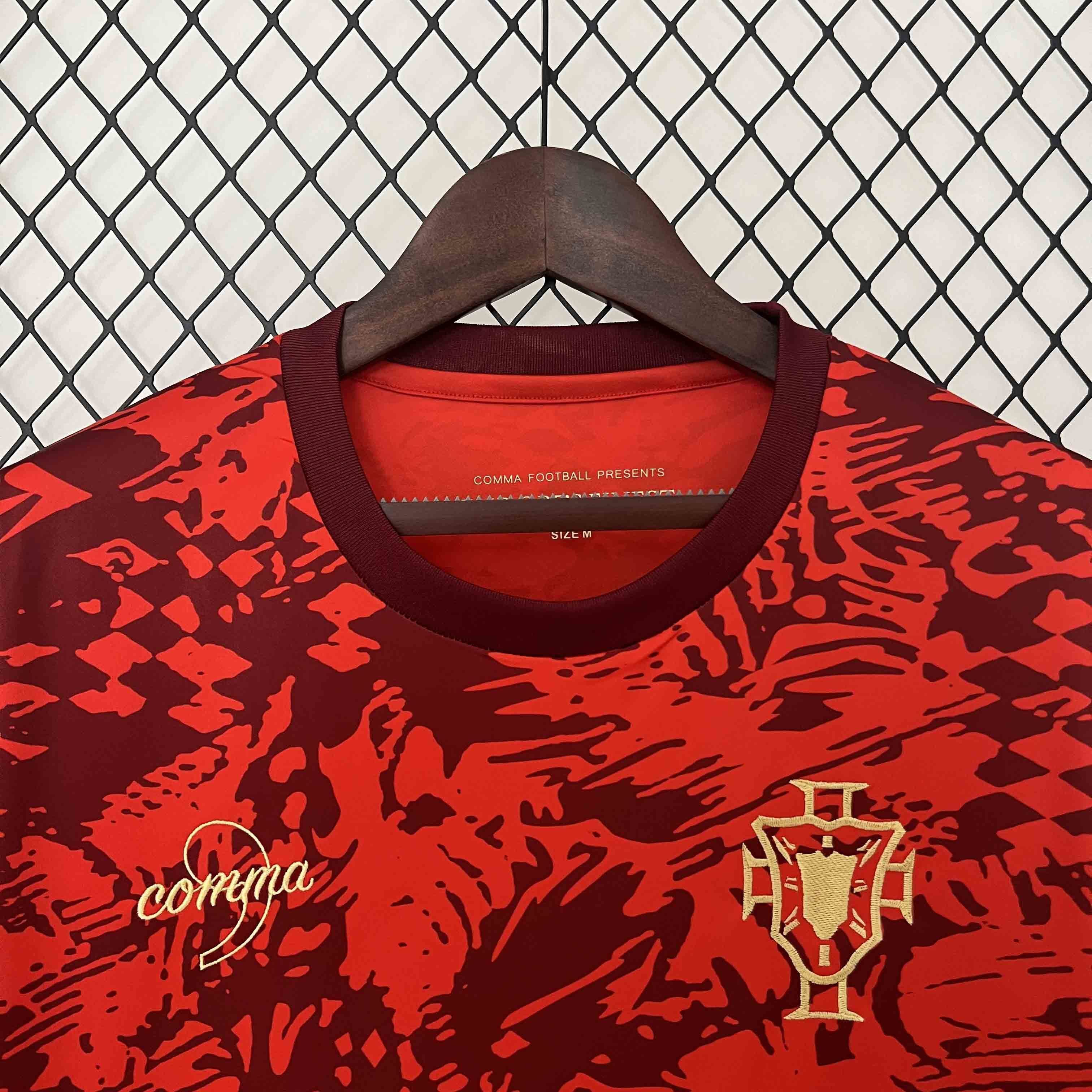 2024 Portugal Training Kit Red UEFA Euro Shirt Football AAAAJersey Supplier 4
