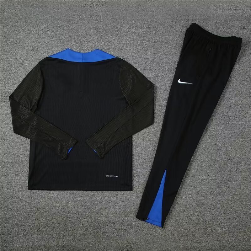 24-25 Inter Milan Long Sleeve Tracksuit Black Training Suits Football AAAAJersey Supplier 1