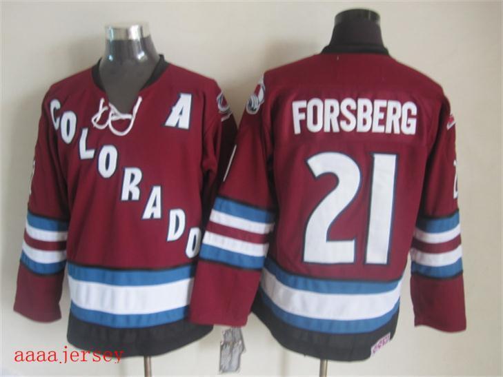 Colorado Avalanche retro ice hockey jersey M-3XL 科罗拉多雪崩队复古冰球服 5