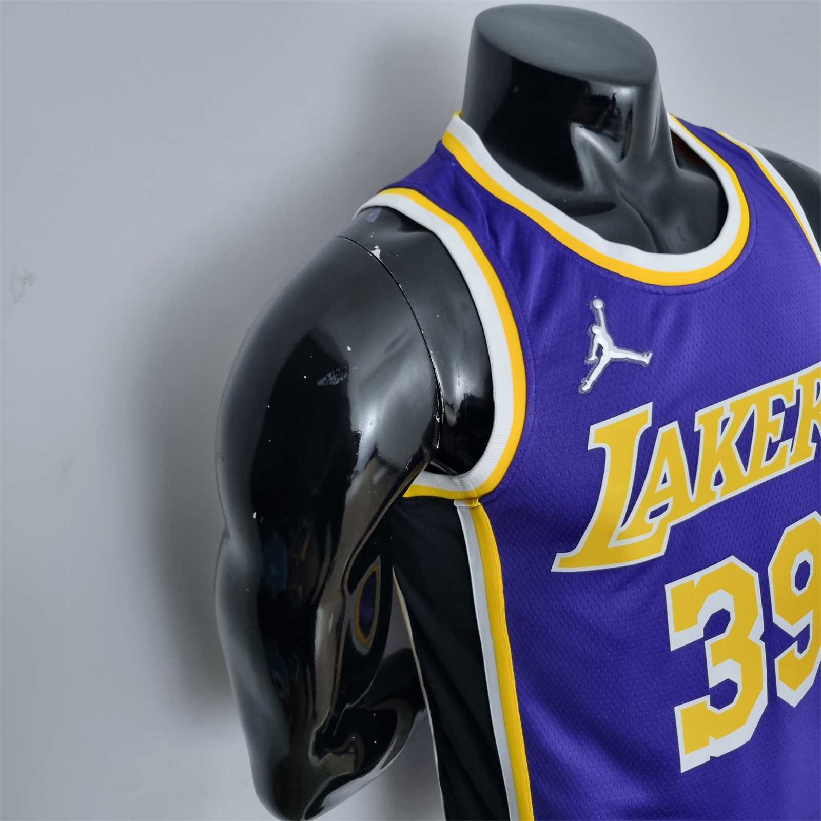 75th Anniversary Howard #39 Los Angeles Lakers Jordan Purple NBA Jersey 9