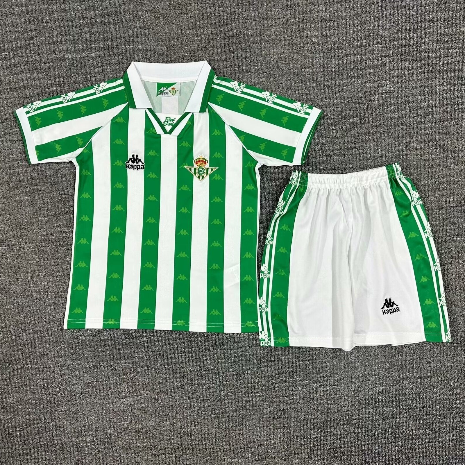 95-97 Betis Home Retro Kid Kits Children Sets Soccer Jerseys Yupoo