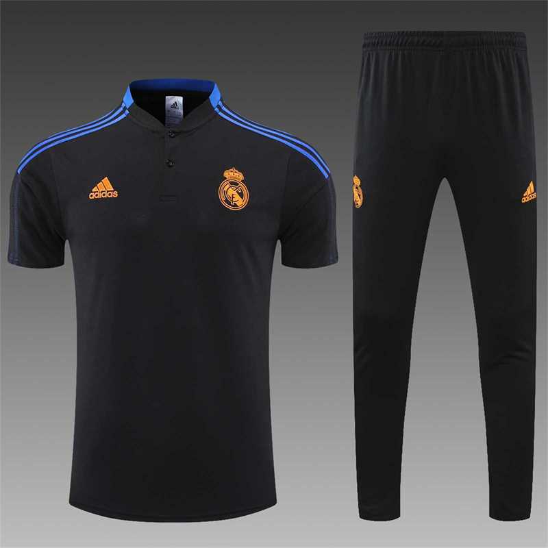 Real Madrid Polo black with yellow-logo 19