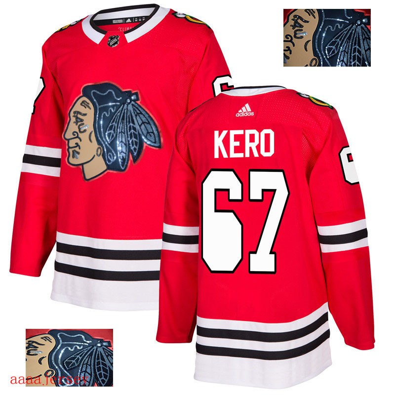 2018 Chicago Blackhawks ice hockey jersey M-3XL 芝加哥黑鹰队时尚亮片款冰球服 37