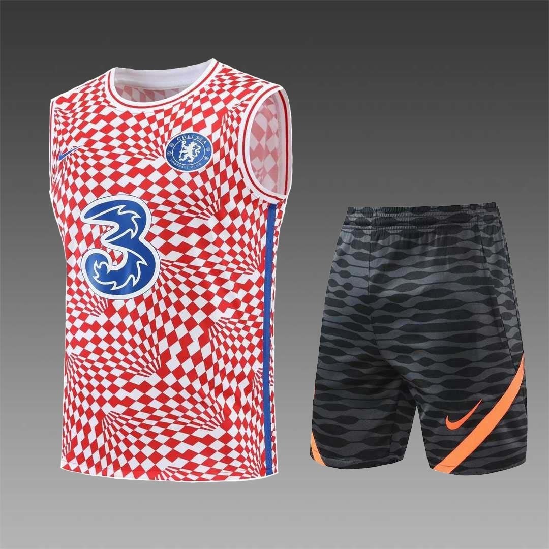 22-23 Chelsea vest training suit kit red and white