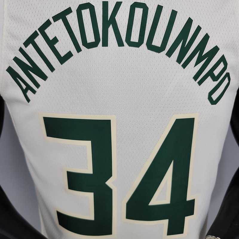 Antetokounmpo#34 Bucks Striped Off-White 1