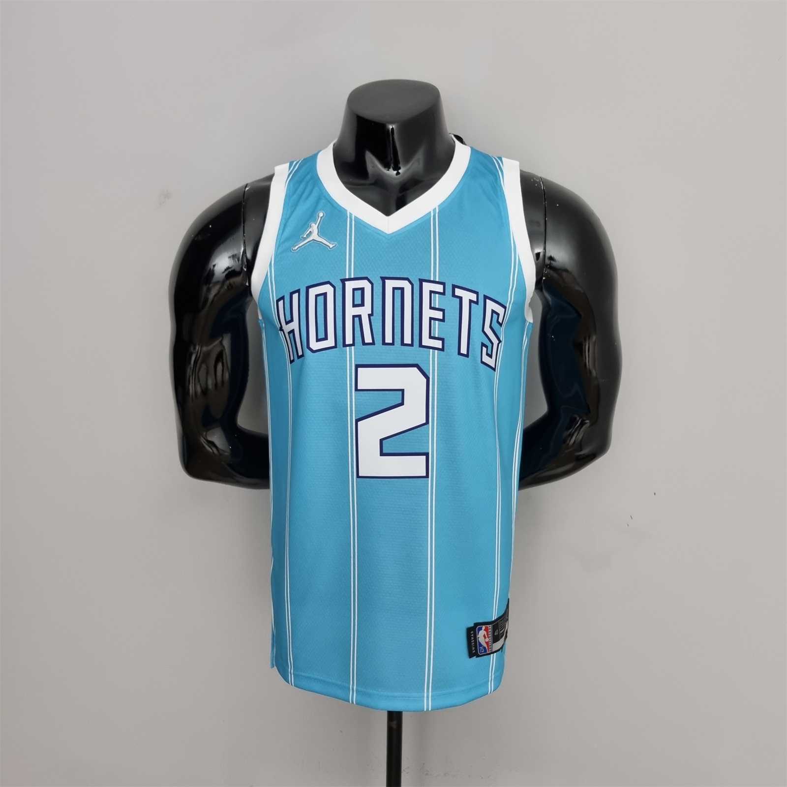 75th Anniversary Ball #2 Charlotte Hornets Blue NBA Jersey