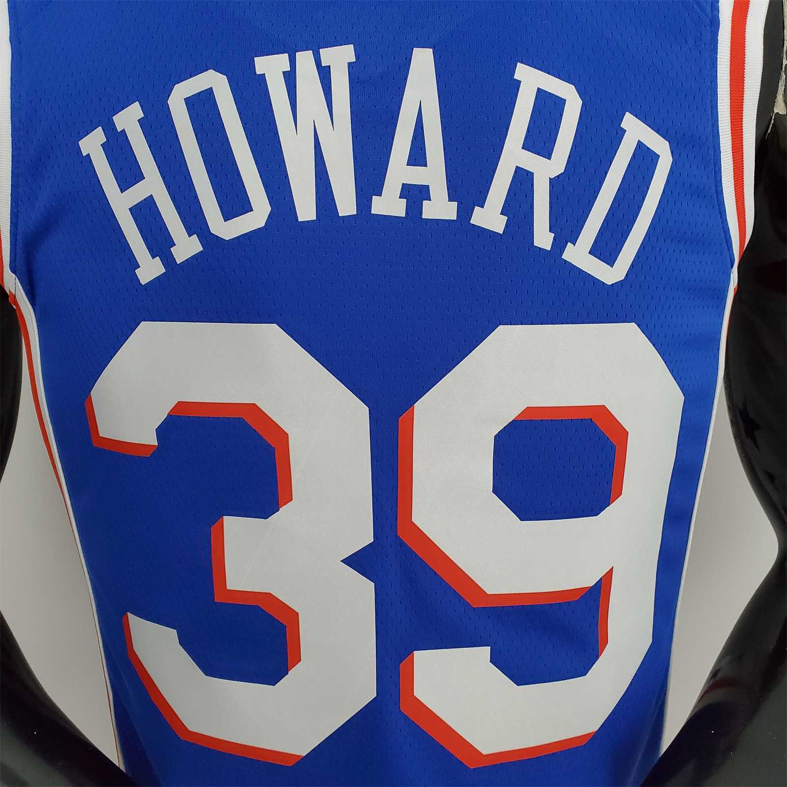 75th Anniversary Philadelphia 76ers HOWARD#39 Blue NBA Jersey 3