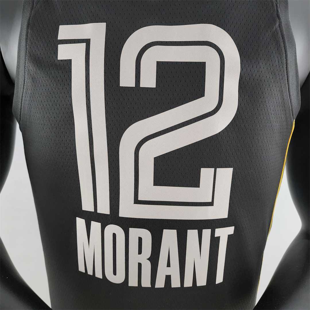 MORANT#12 Memphis Grizzlies Honor Edition Black NBA Jersey 1