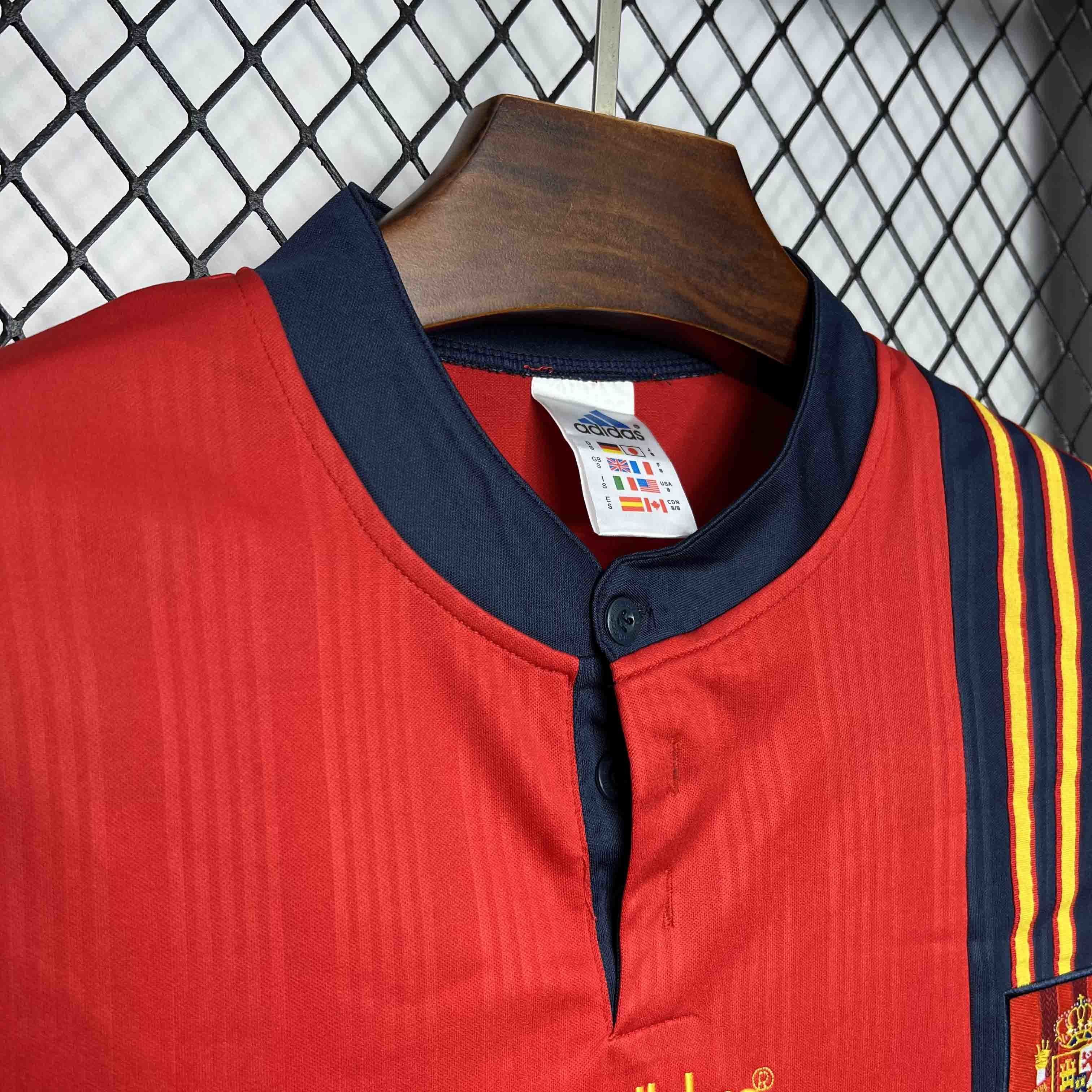 1996 Spain Home Retro Kit Vintage Shirt Sport AAAAJersey Yupoo 4