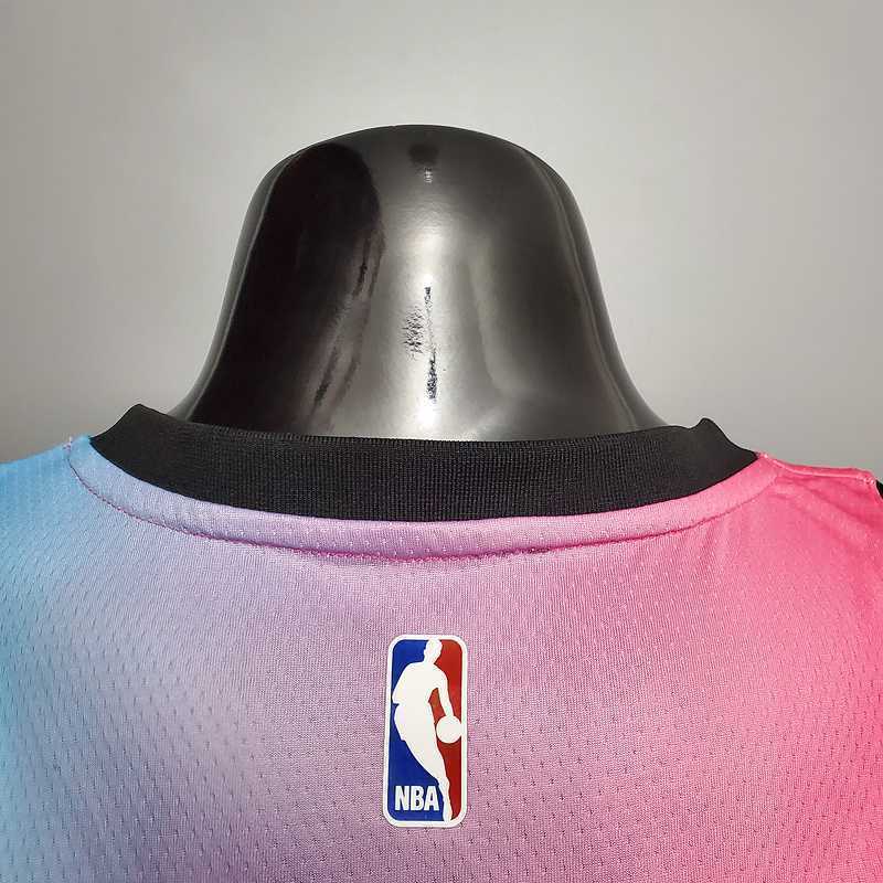New Miami Heat IGUODALA#28 City Edition Pink Blue Gradient Color 6