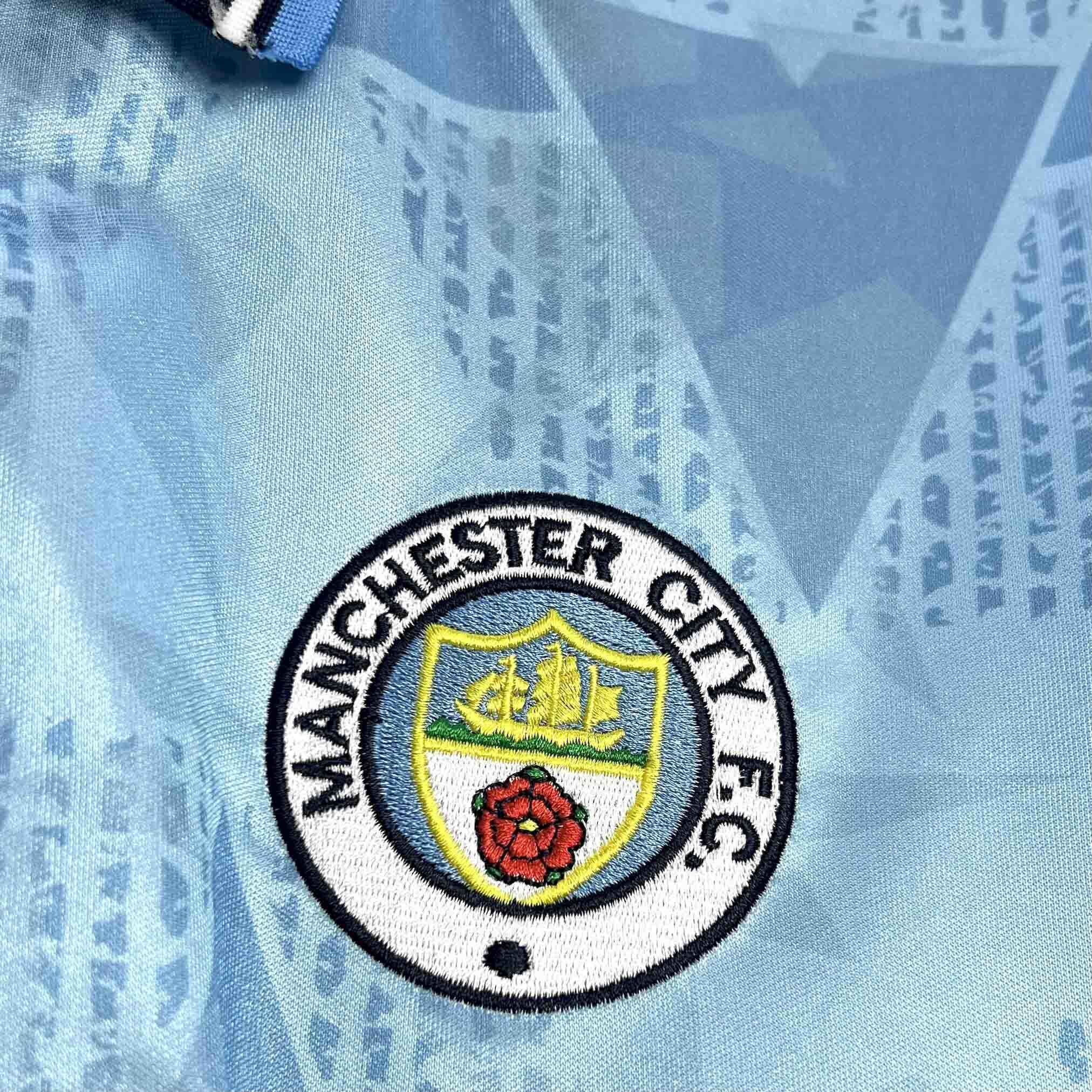 89-91 Manchester City Home Retro Kit Vintage Shirt AAAAJersey Supplier Yupoo 5