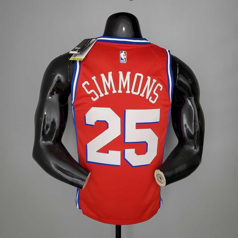 2021 SIMMONS#25 76ers Jordan Themed Red 7