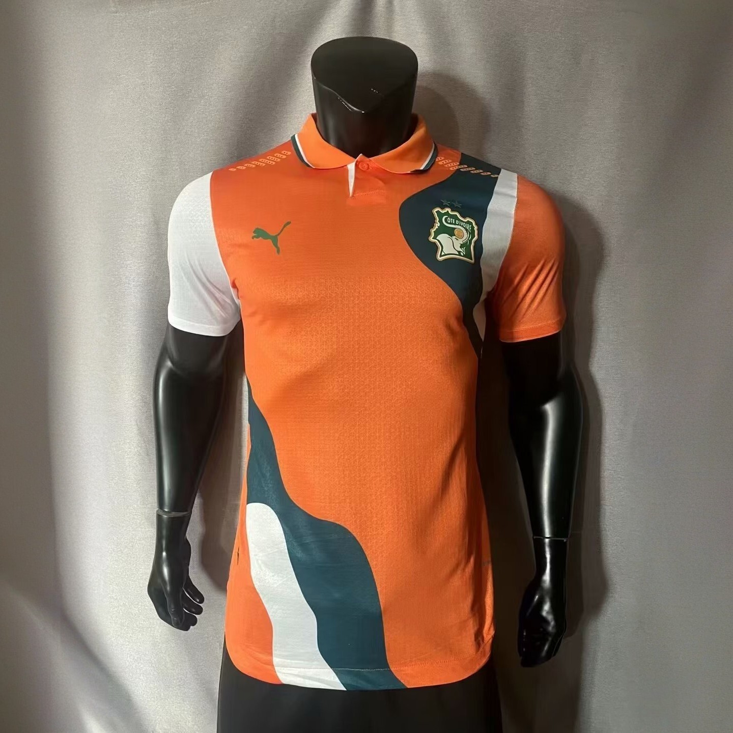 2023 Ivory Coast Orange Kit With Collar Player Version Shirts Football AAAAJersey Yupoo