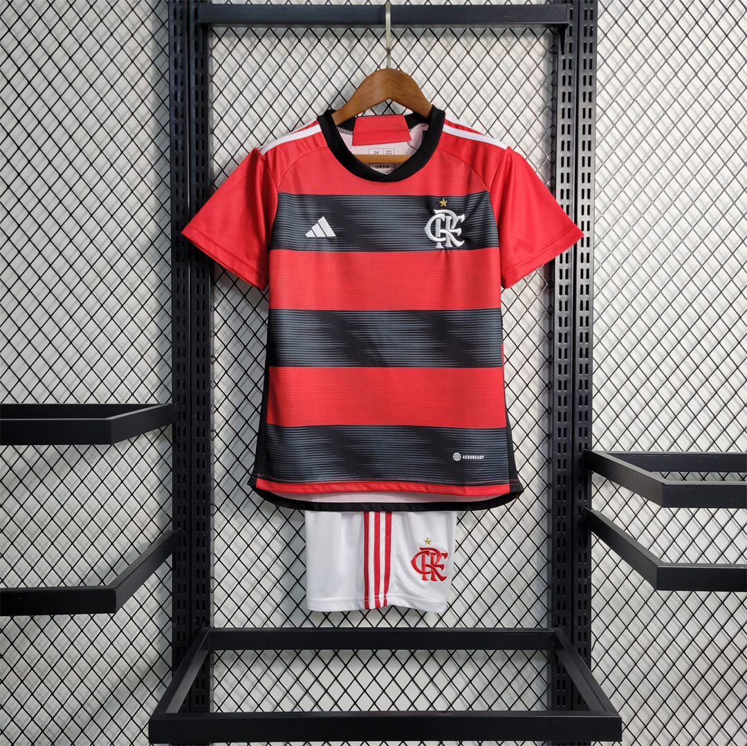 23-24 Flamengo home kids kit