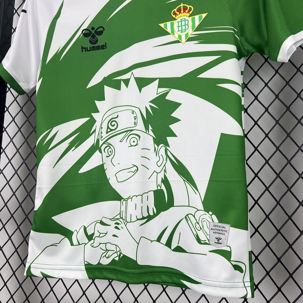 25-26 Real Betis Hummel x Limited-edition Naruto Kid Kits Youth Apparels AAAAJersey Wholesale Y 4
