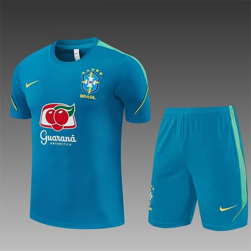 2026 Brazil Mens Kit Lake Blue Training Suit Yupoo 7 5