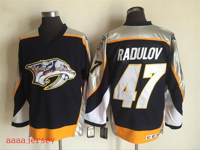 Nashville Predators retro ice hockey jersey M-3XL 纳什维尔掠夺者队复古冰球服 6