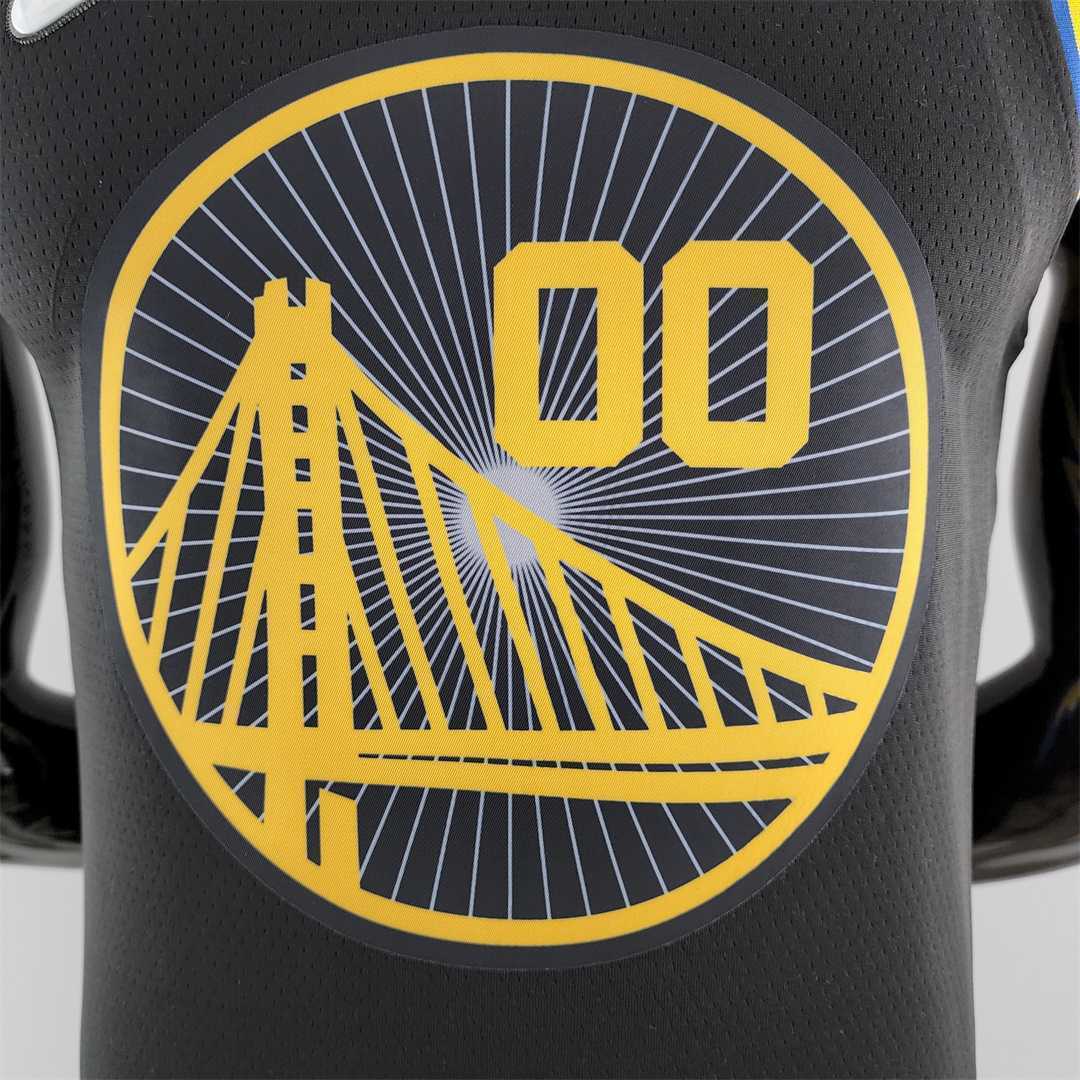 2022 75th Anniversary KUMINGA #00 Warriors City Edition Black NBA Jersey 3