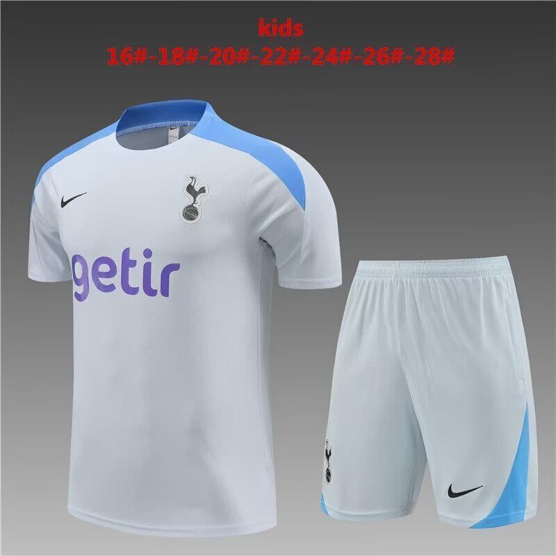 24-25 Tottenham Kids Training Soccer Jerseys Football Shirts