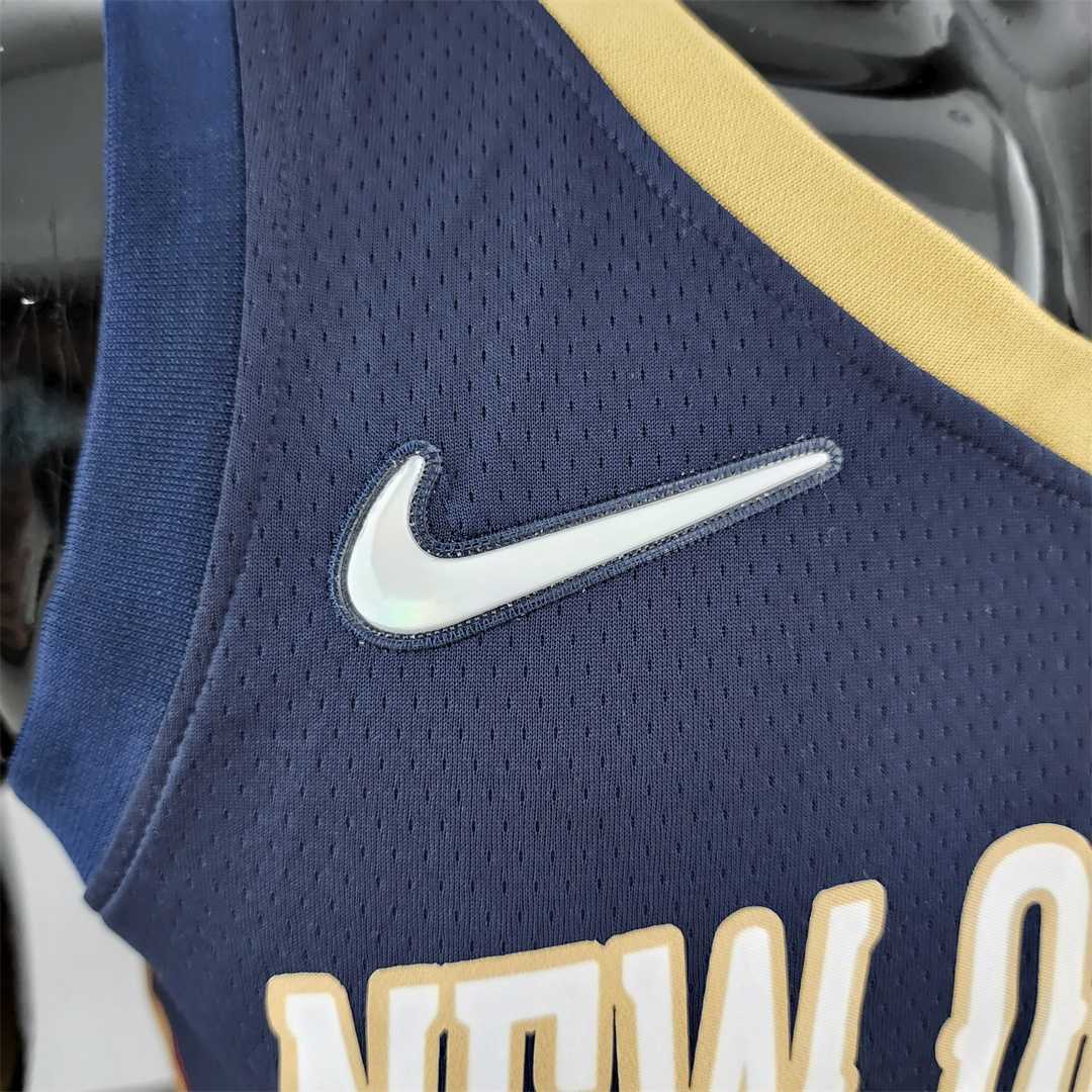 75th Anniversary New Orleans Pelicans Williams #1 Navy Blue NBA Jersey 3