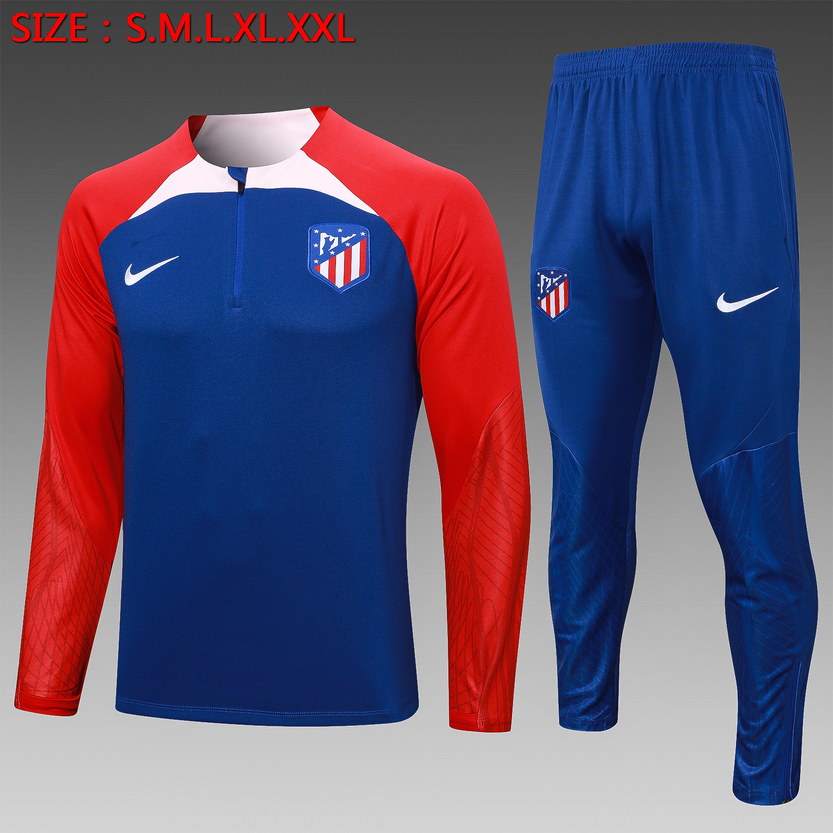 23-24 Atletico Madrid Long Sleeve Training Suit Yupoo