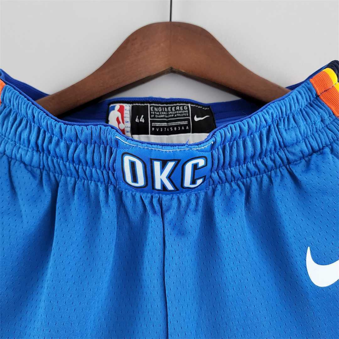 Oklahoma City Thunder NBA Shorts Blue 4