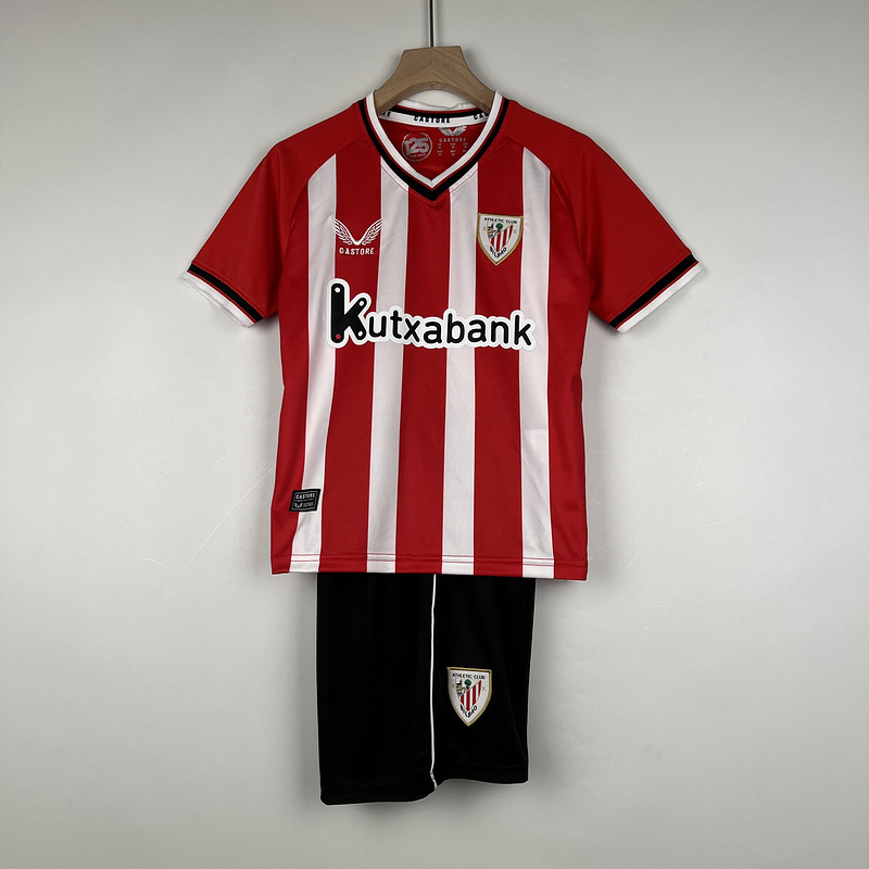 23-24 Kids Athletic Bilbao Home size 16-28 Soccer Jerseys
