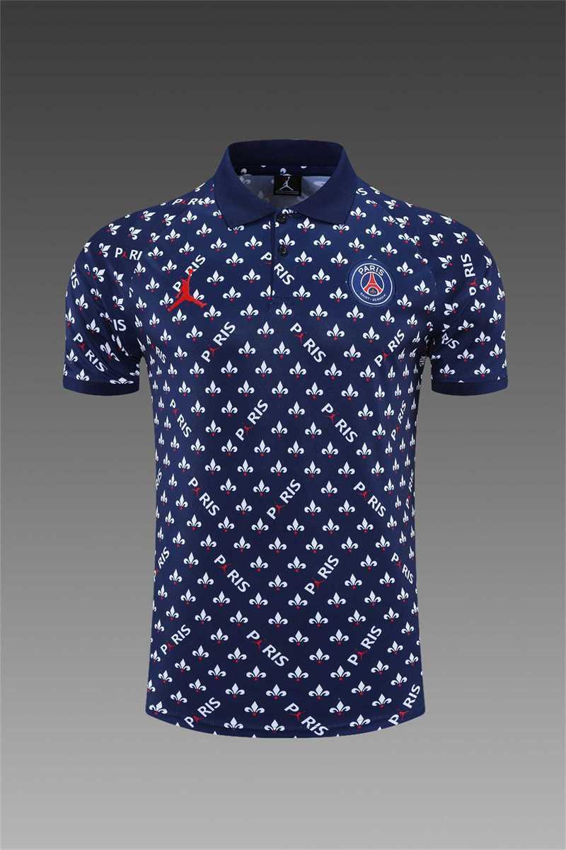Polo Jordan PSG sapphire blue and white print 11